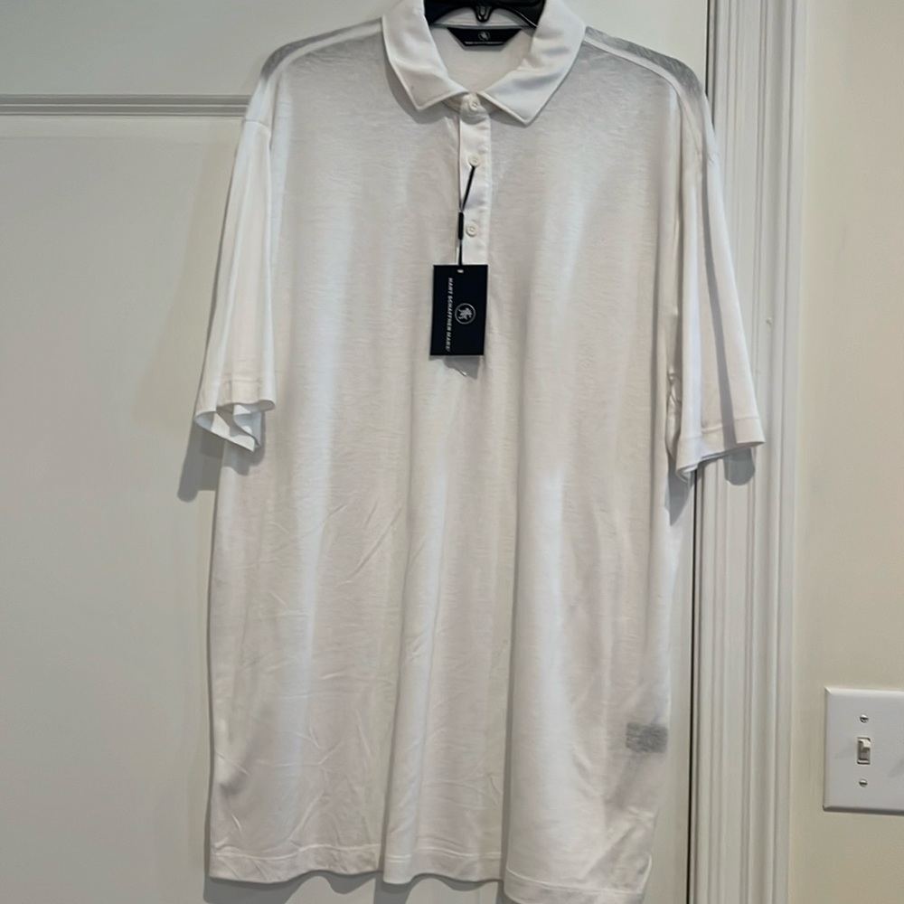 Men’s Hart Schaffer Marx white polo shirt size L